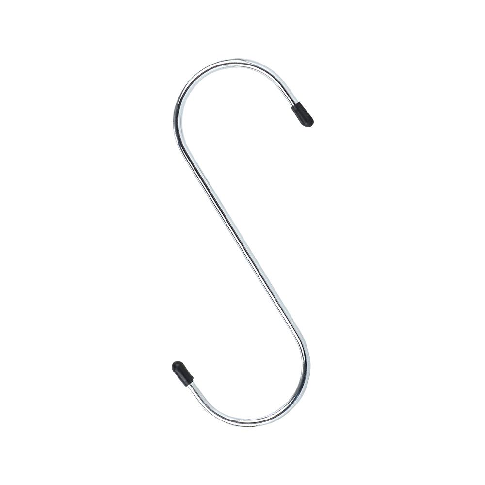 ตะขอแขวน ตัว S ใหญ่ SOLID สีเงิน แพ็ก 4 ชิ้น