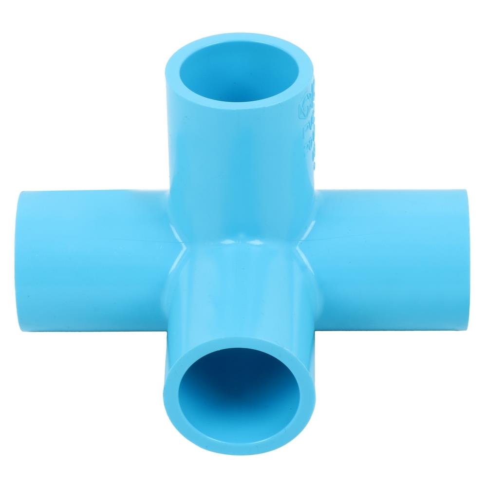 ข้อต่อสี่ทางตั้งฉาก PVC SCG 3/4 นิ้ว สีฟ้า