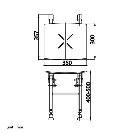 เก้าอี้อาบน้ำ COTTO CT0179 WH สีขาว_1