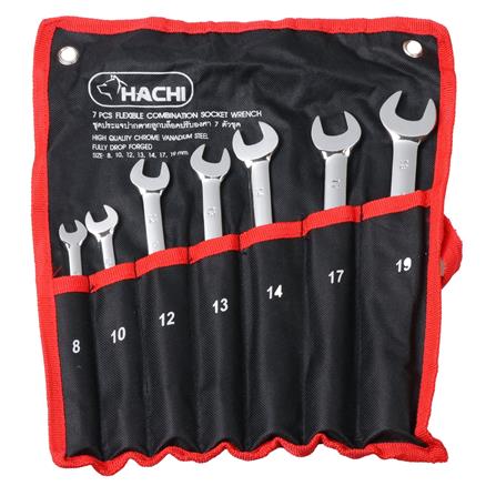 ชุดประแจปากตายลูกบล็อคปรับองศา HACHI 7 ชิ้น/ชุด_1