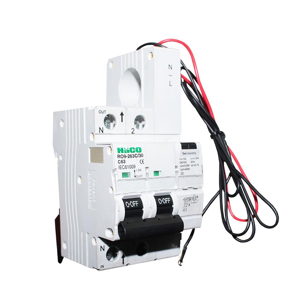 เมนเซอร์กิตเบรกเกอร์กันดูด/กันรั่ว 63 แอมป์ 1 เฟส HACO รุ่น R09