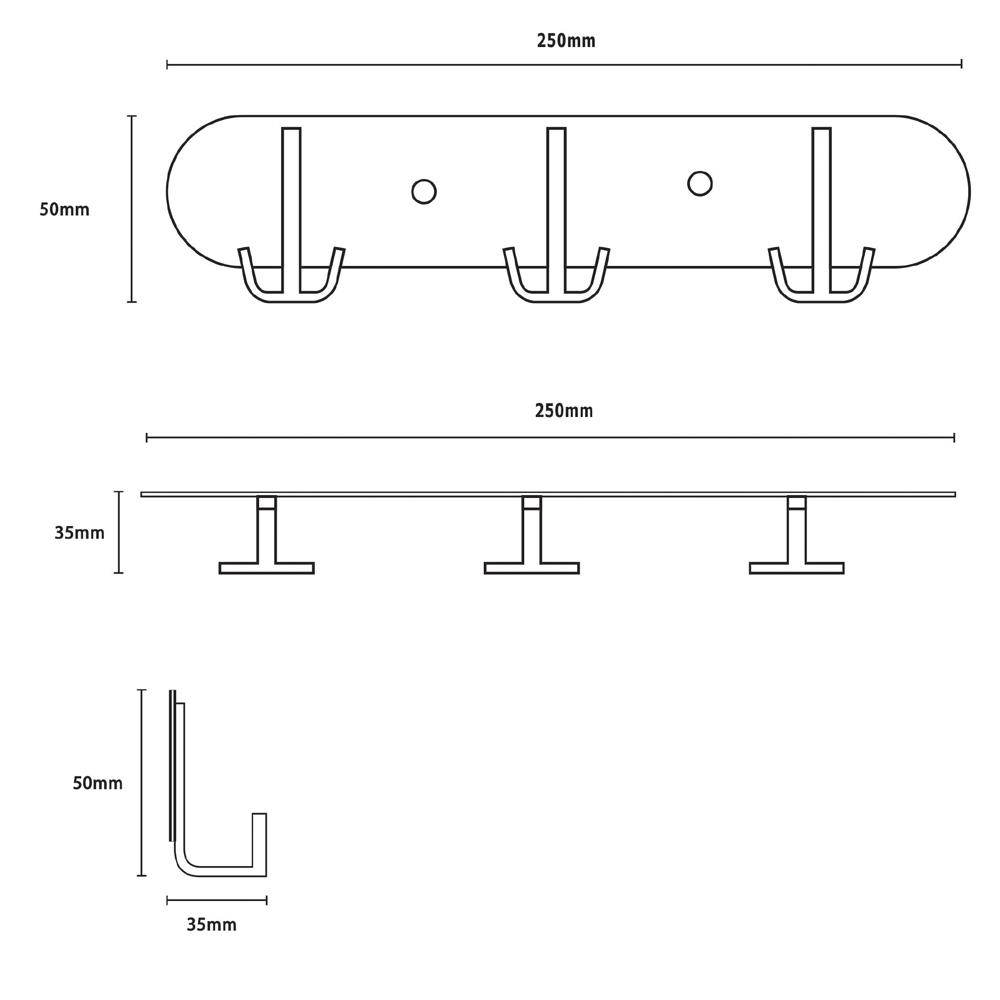 ขอแขวนผ้า NVB-H002 สีโครม