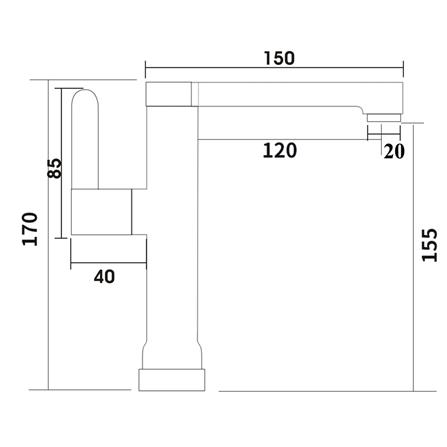 ก๊อกอ่างล้างหน้าเดี่ยว NOVABATH  NVG-CT118_2