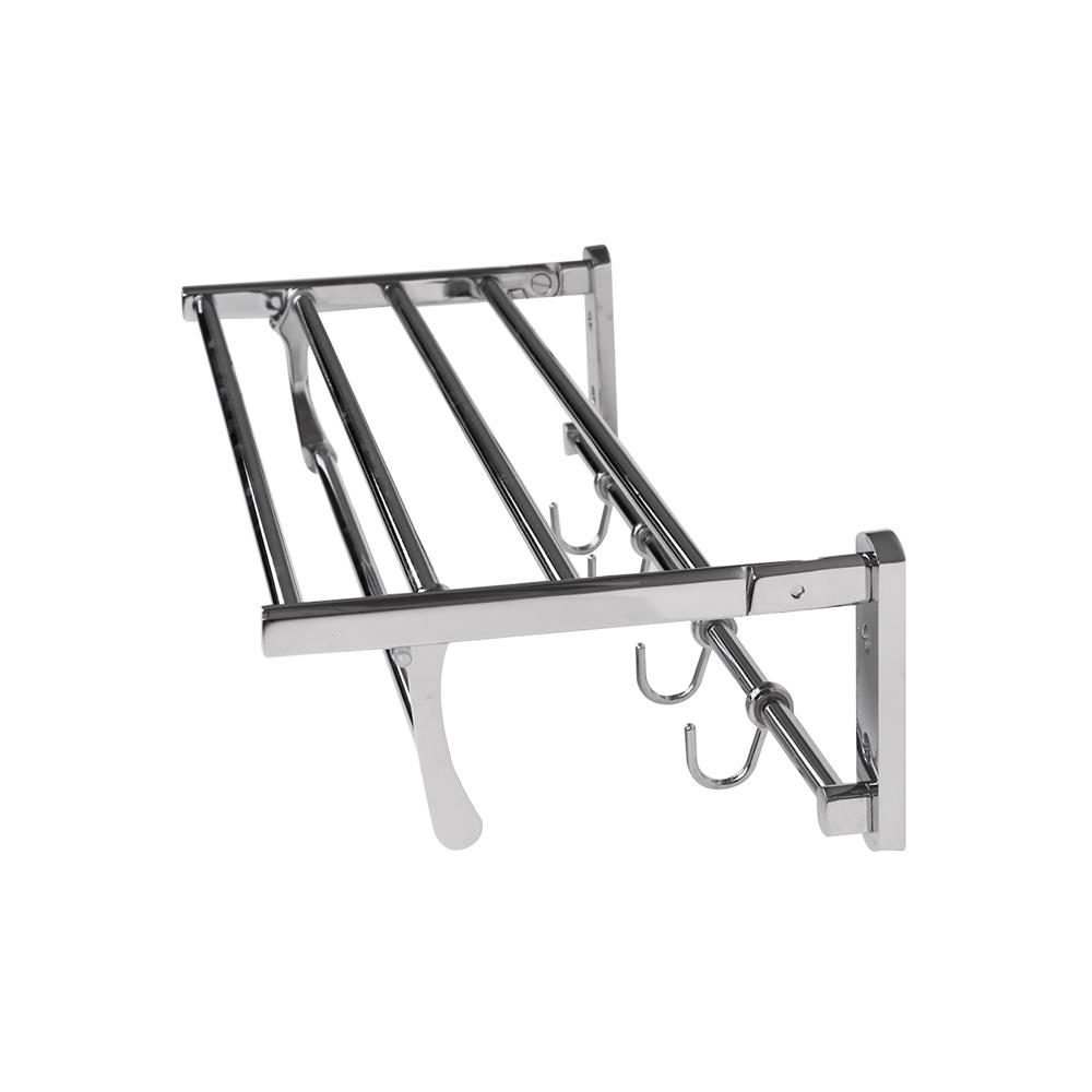 ชั้นวางพร้อมราว NOVABATH NVB-TW001 สีโครม