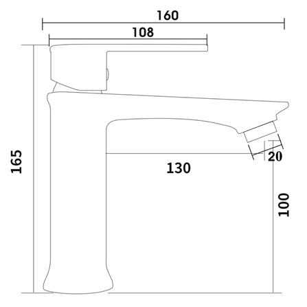 ก๊อกอ่างล้างหน้าเดี่ยว NOVABATH NVG-CT119W สีขาว_2
