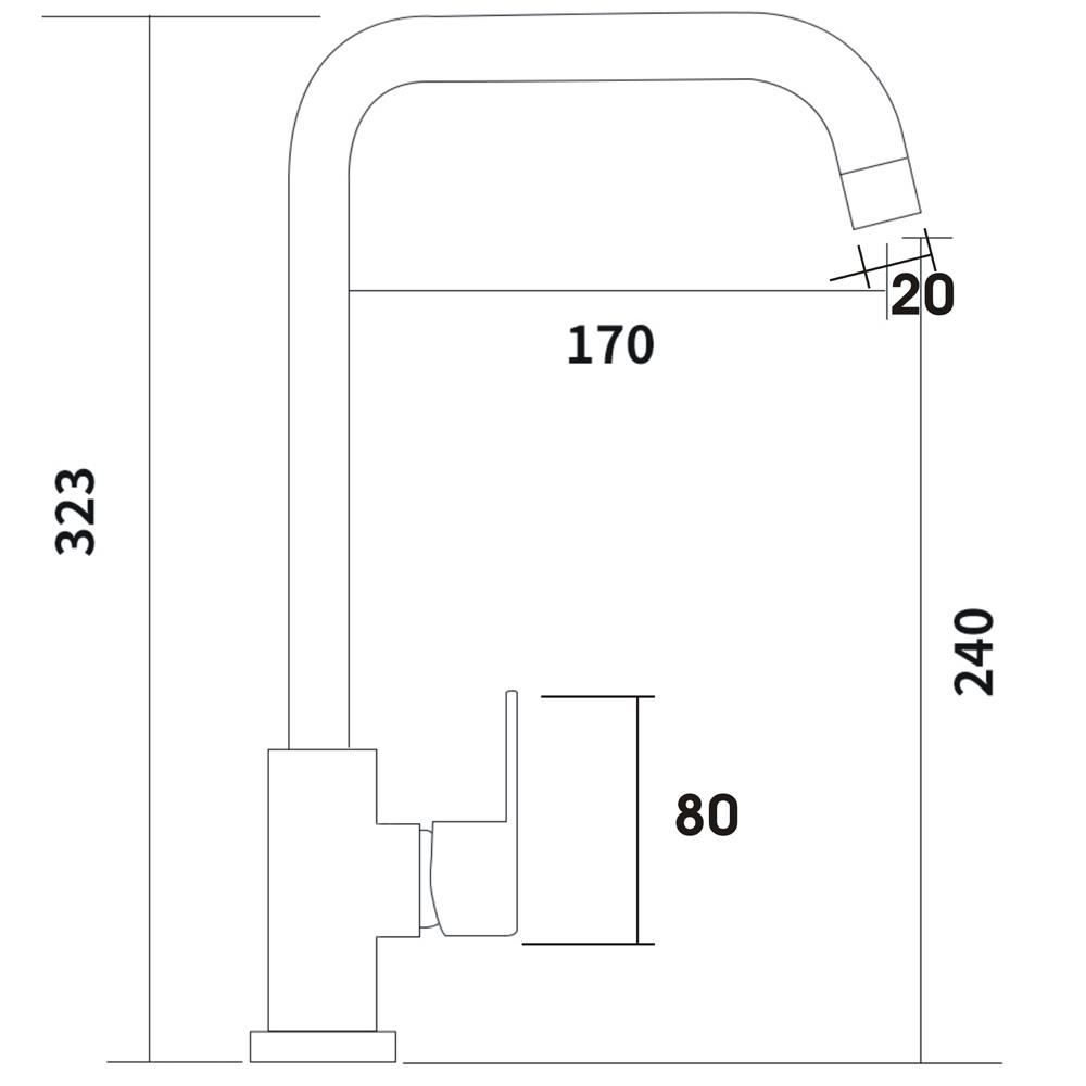 ก๊อกซิงค์เดี่ยวเคาน์เตอร์ NOVABATH NVG-KT209