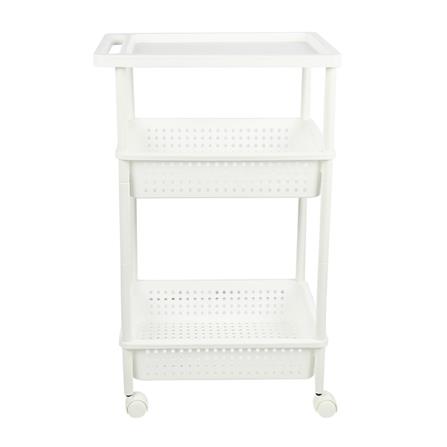 ชั้นวางของ 3 ชั้น มีล้อ KEYWAY AH-83 32.5x48x78.1 ซม. สีขาว_1