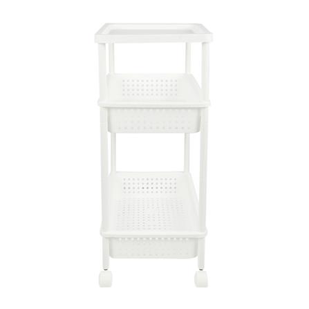 ชั้นวางของ 3 ชั้น มีล้อ KEYWAY AH-83 32.5x48x78.1 ซม. สีขาว_2