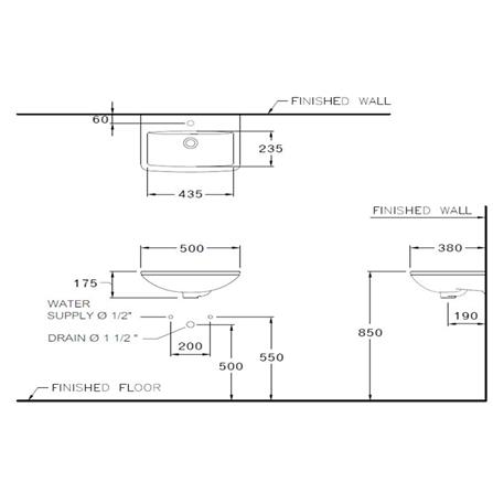 อ่างล้างหน้า COTTO C00580 สีขาว_1