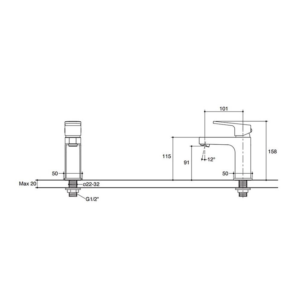 ก๊อกอ่างล้างหน้า ENGLEFIELD K-76889X-4CD-CP