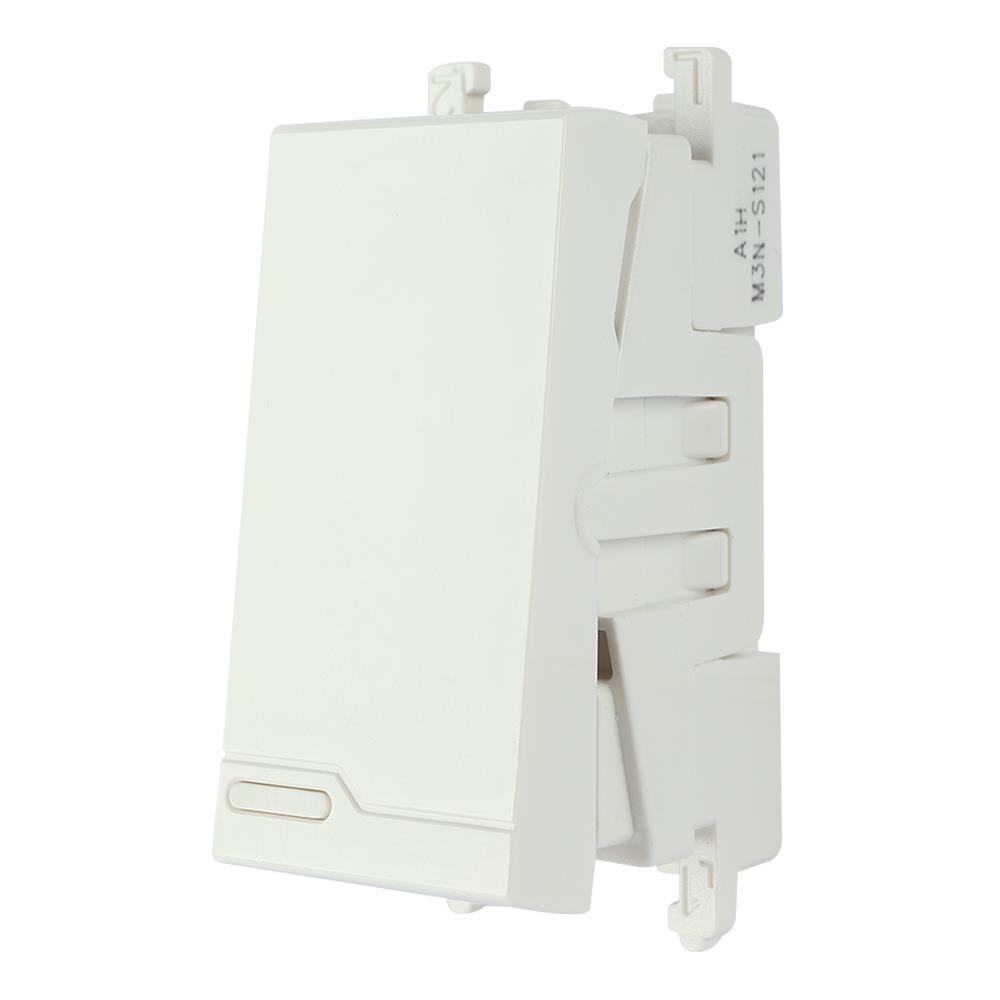 สวิตช์ 2 ทาง HACO M3N-S121 ขนาด 1 ช่อง สีขาว