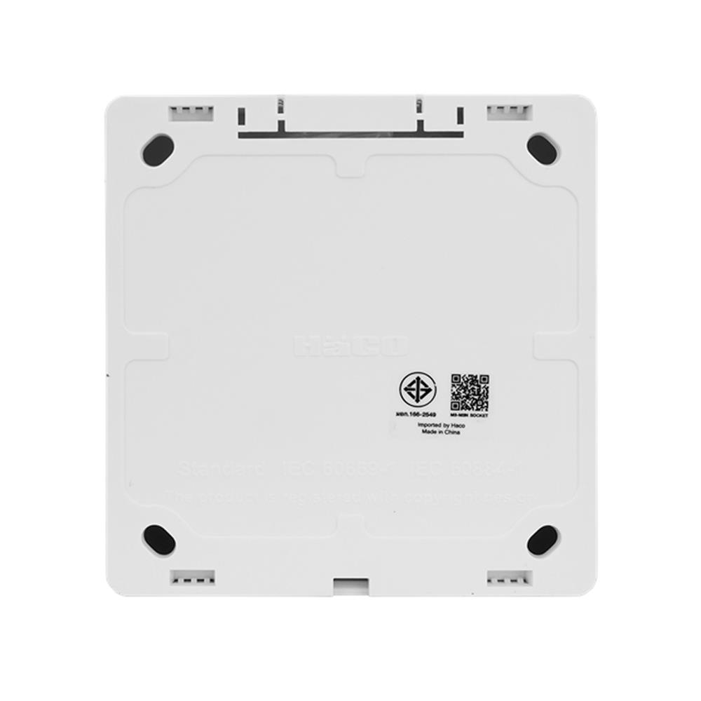 ชุดเต้ารับคู่ 3 ขา 2 ช่อง HACO M3N-E20 สีขาว