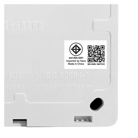 ชุดสวิตช์ 1 ทาง 1 ช่อง HACO M3N-S11 สีขาว_4
