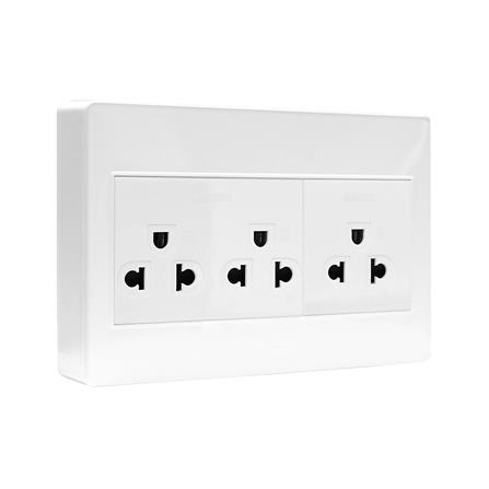 ชุดเต้ารับ 3 ขา 3 ช่อง HACO M4N-E30 สีขาว_1