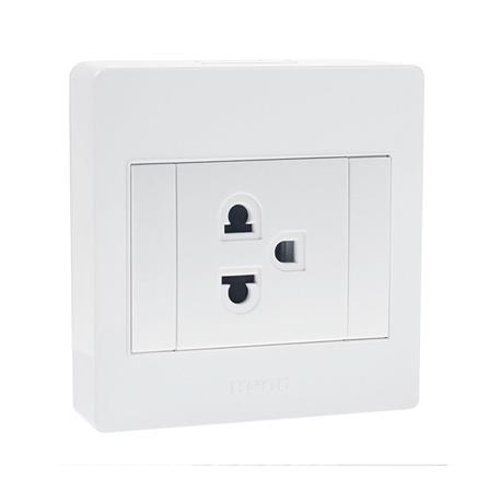 ชุดเต้ารับเดี่ยว 3 ขา 1 ช่อง HACO M3N-E10 สีขาว_1