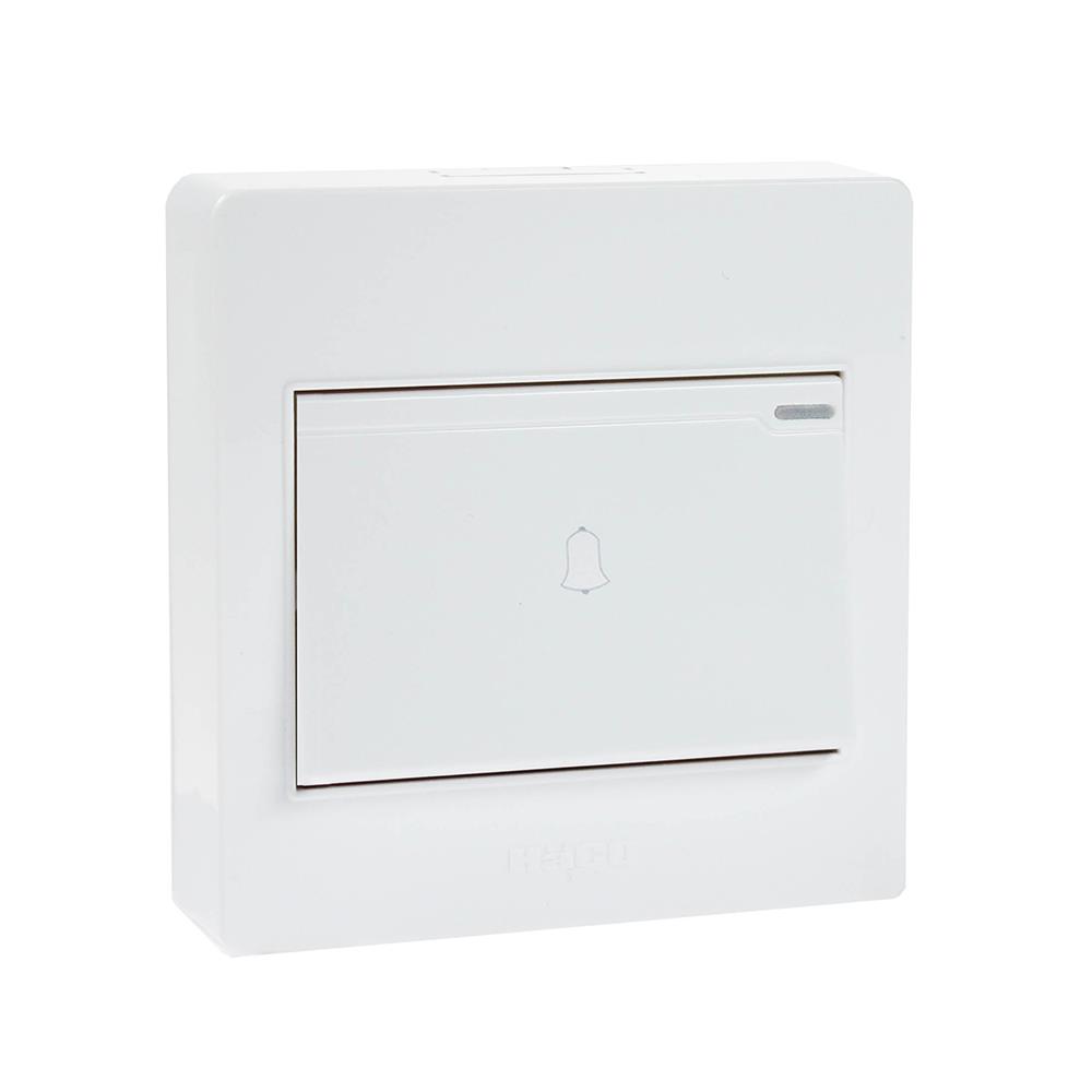 ชุดสวิตช์กดกระดิ่ง HACO M3N-B11 สีขาว