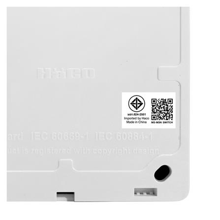 ชุดสวิตช์กดกระดิ่ง HACO M3N-B11 สีขาว_4