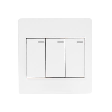 ชุดสวิตช์ 1 ทาง 3 ช่อง HACO M3N-S31 สีขาว_0