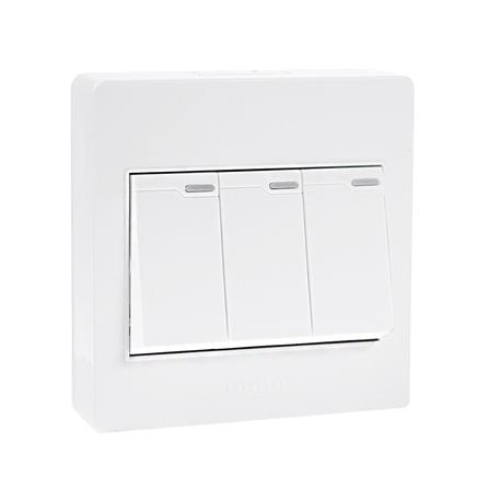 ชุดสวิตช์ 1 ทาง 3 ช่อง HACO M3N-S31 สีขาว_2