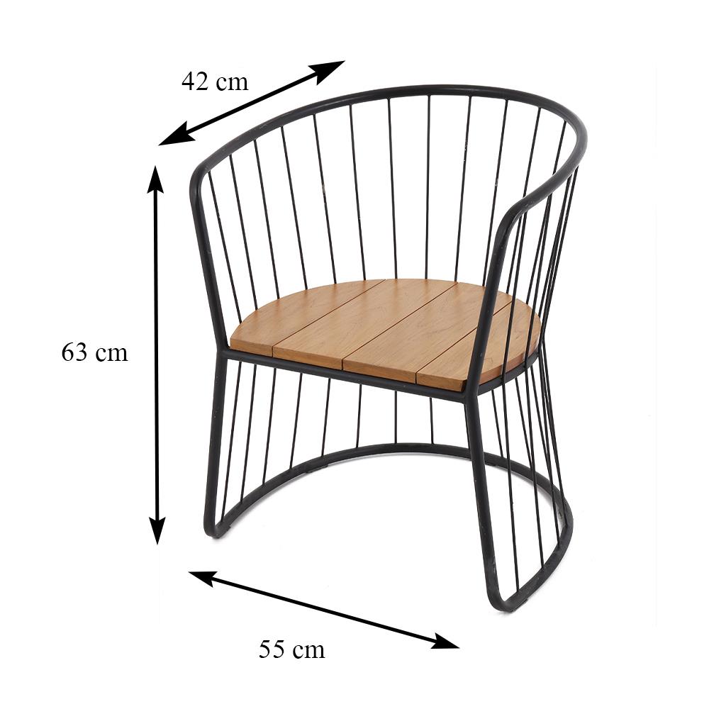 ชุดสนามไม้สัก 2 ที่นั่ง SPRING DOUBLE BASKET สีไม้ธรรมชาติ