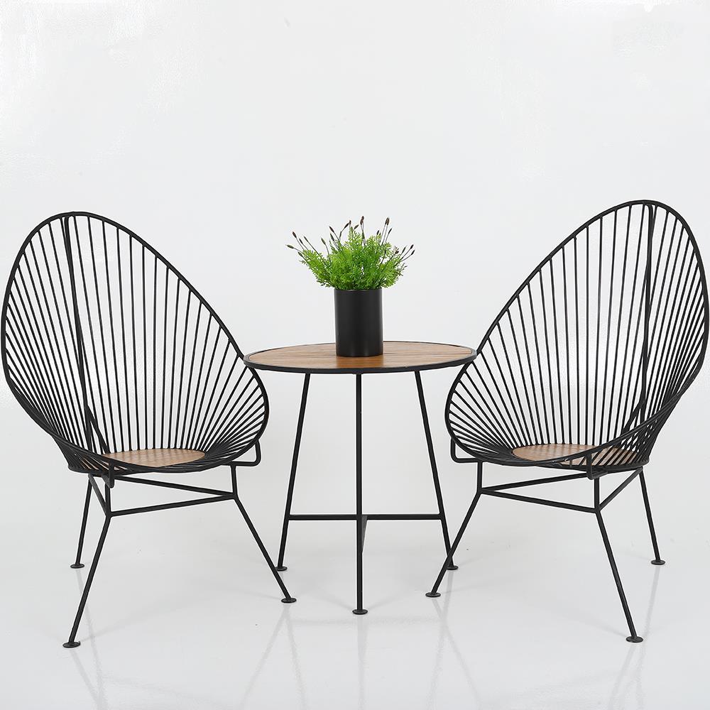 ชุดสนามไม้สัก 2 ที่นั่ง SPRING LEAF สีไม้ธรรมชาติ