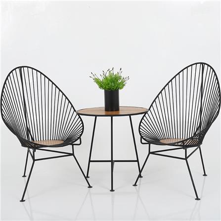 ชุดสนามไม้สัก 2 ที่นั่ง SPRING LEAF สีไม้ธรรมชาติ_6