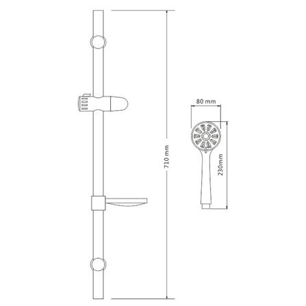 ฝักบัวพร้อมราวเลื่อน NOVABATH SL-228_1