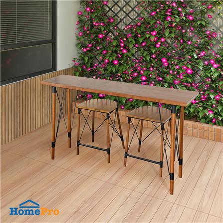 ชุดบาร์ไม้สัก 2 ที่นั่ง SPRING ROUND LEG สีไม้ธรรมชาติ_6