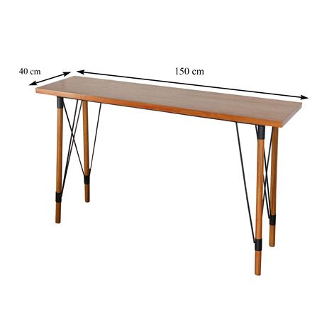 ชุดบาร์ไม้สัก 2 ที่นั่ง SPRING ROUND LEG สีไม้ธรรมชาติ_7