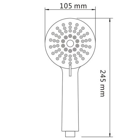 ฝักบัวสายอ่อน NOVABATH NVB-HS034 สีโครม_4