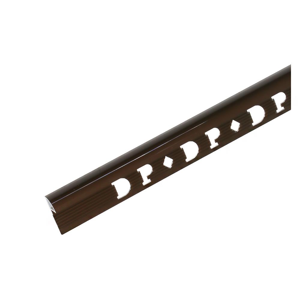 คิ้วอะลูมิเนียมแบบโค้ง DP 9 มม. 2 ม. สีโอ๊กไฮกลอส