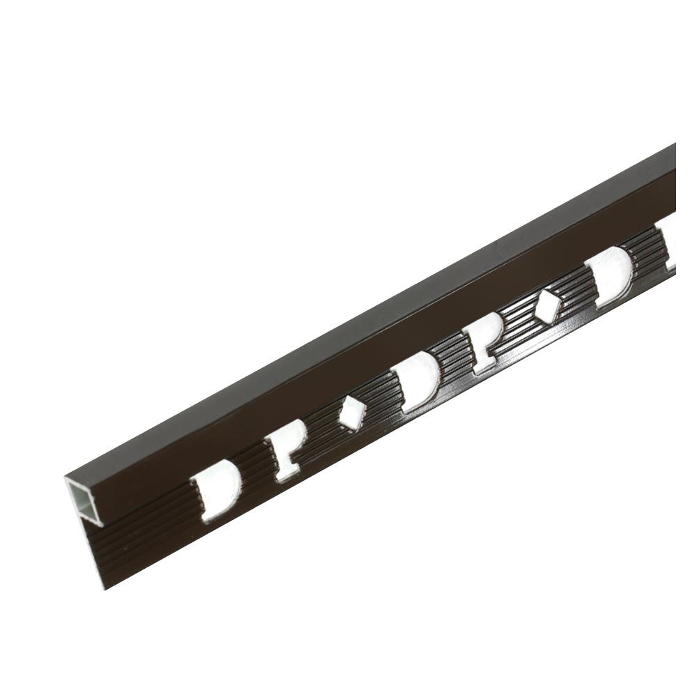 คิ้วอะลูมิเนียมแบบเหลี่ยม DP 9 มม. 2 ม. สีโอ๊กไฮกลอส