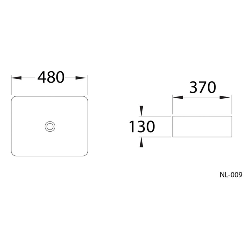 อ่างล้างหน้าวางบน NASCO NL-009-WA สีขาว