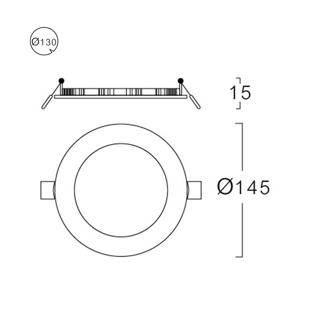 ดาวน์ไลท์ LED L&E 20-A0420 5 นิ้ว 9 วัตต์ DAYLIGHT/COOL WHITE/WARM WHITE สีขาว