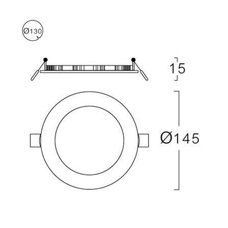ดาวน์ไลท์ LED L&E 20-A0420 5 นิ้ว 9 วัตต์ DAYLIGHT/COOL WHITE/WARM WHITE สีขาว_5