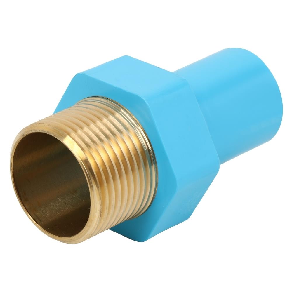 ข้อต่อลดเกลียวนอก PVC/BASS SCG 1X1/2 นิ้ว สีฟ้า