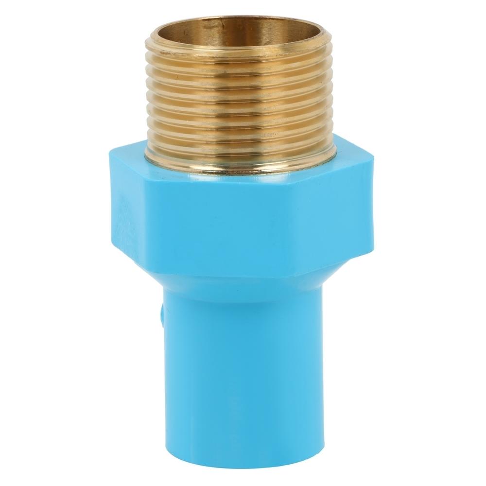 ข้อต่อลดเกลียวนอก PVC/BASS SCG 1X1/2 นิ้ว สีฟ้า