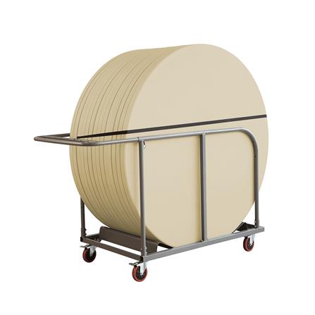 โต๊ะพับกลมอเนกประสงค์ NEWSTORM HDPE NST-120R 120 ซม. สีครีม_2