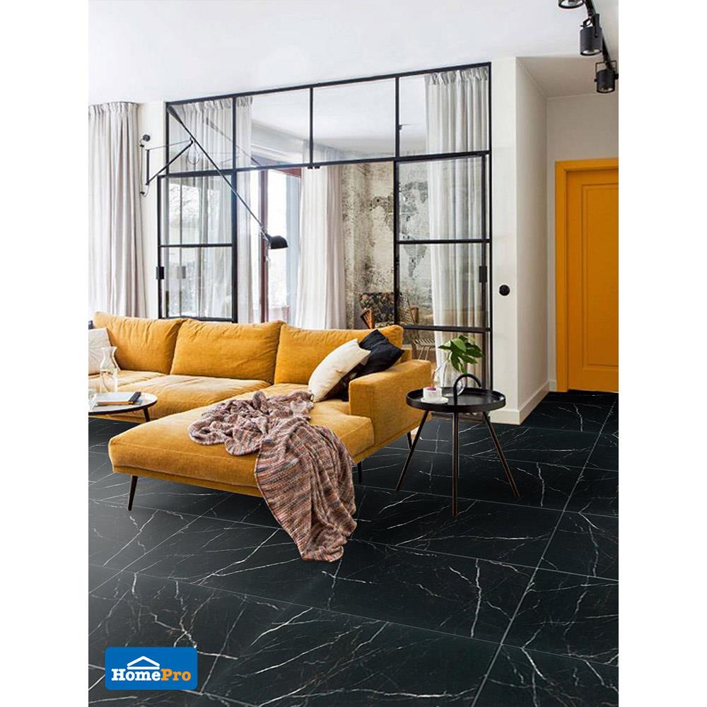 กระเบื้องพื้น 60x120 ซม. TARA รีคอน แบล็ค 1.44M2