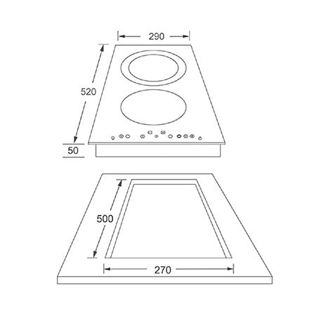 เตาฝัง+เครื่องดูดควัน TECNOPLUS VT302DGb+HD6048MN_3