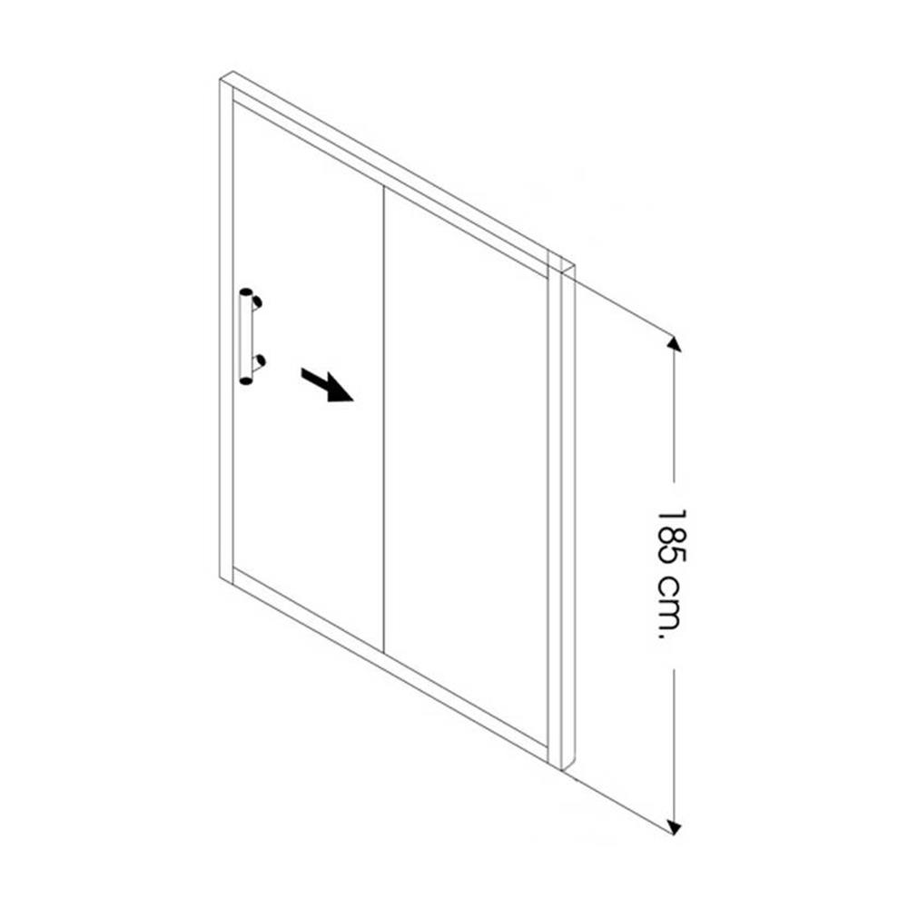 ฉากกั้นอาบน้ำสั่งตัด BATHROOM DESIGN BD-SVE120185GWH