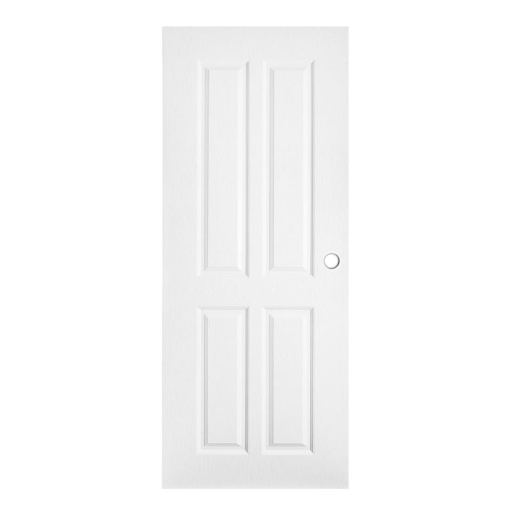 ประตูภายนอกไวนิล MODERNWOOD REVO MWR005 80X200 ซม. สีขาว เจาะลูกบิด