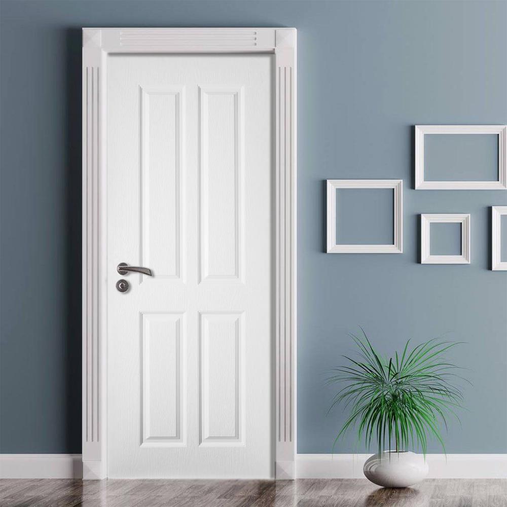 ประตูภายนอกไวนิล MODERNWOOD REVO MWR005 80X200 ซม. สีขาว เจาะลูกบิด