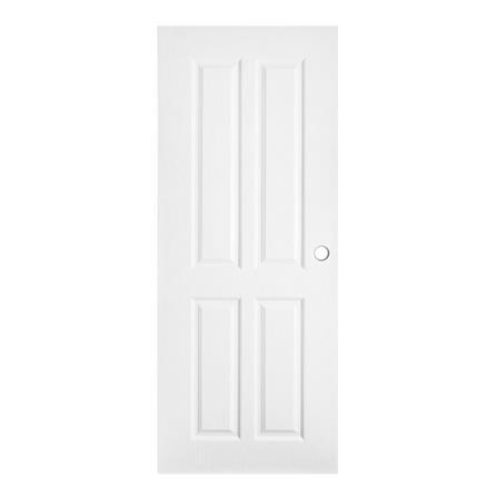 ประตูภายนอกไวนิล MODERNWOOD REVO MWR005 80X200 ซม. สีขาว เจาะลูกบิด