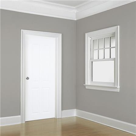 ประตูภายนอกไวนิล MODERNWOOD REVO MWR005 80X200 ซม. สีขาว เจาะลูกบิด_4