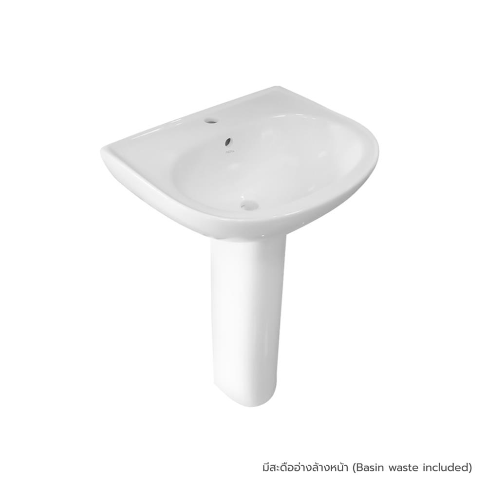 อ่างล้างหน้าพร้อมขาตั้ง MOYA 840 สีขาว