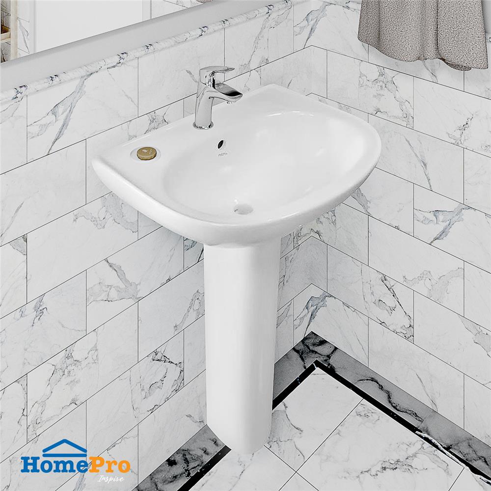 อ่างล้างหน้าพร้อมขาตั้ง MOYA 840 สีขาว