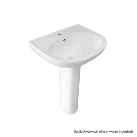 อ่างล้างหน้าพร้อมขาตั้ง MOYA 840 สีขาว_0