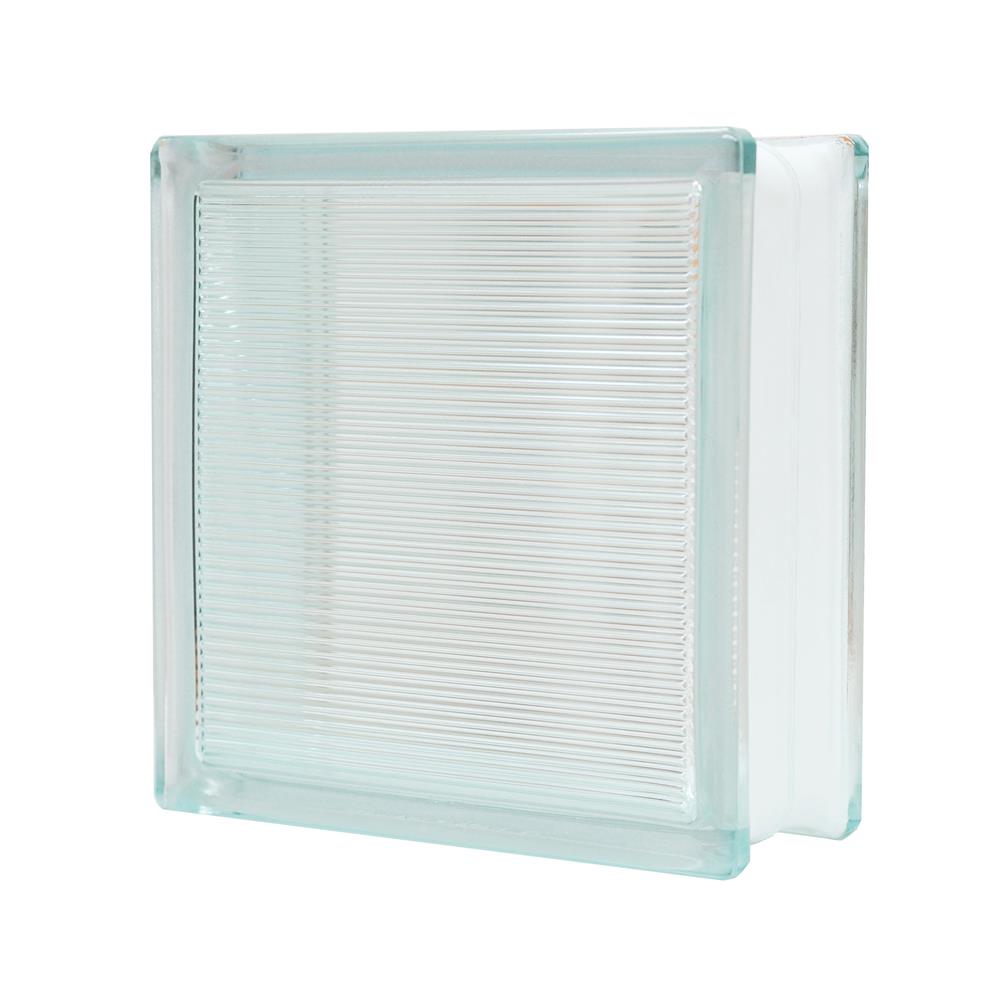 GLASS BLOCK 19x19x8CM CHANG KAEW SPARKING GEM WHITE