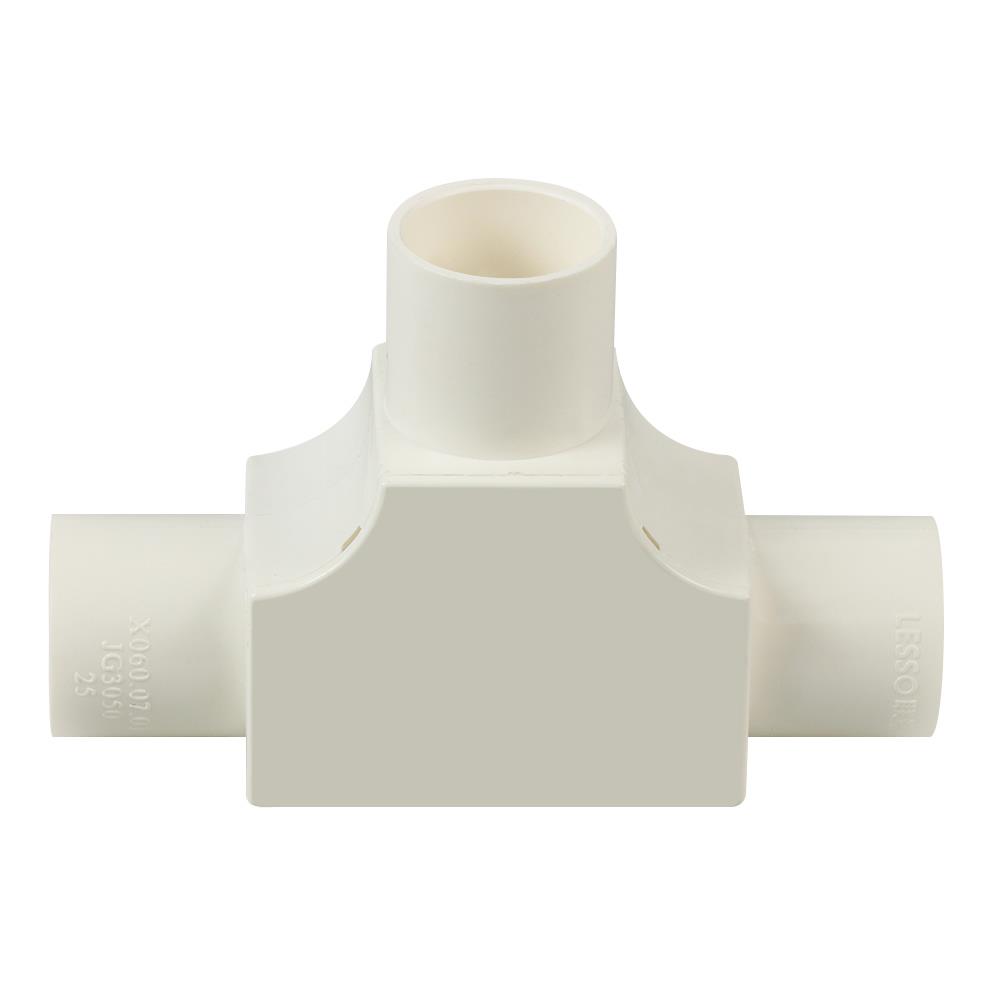 ข้อต่อสามทางฝาเปิด PVC ตราช้างNPI 25 มม. มาตรฐาน BS สีขาว